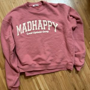 Pink classic Madhappy sweatshirt XS NWOT